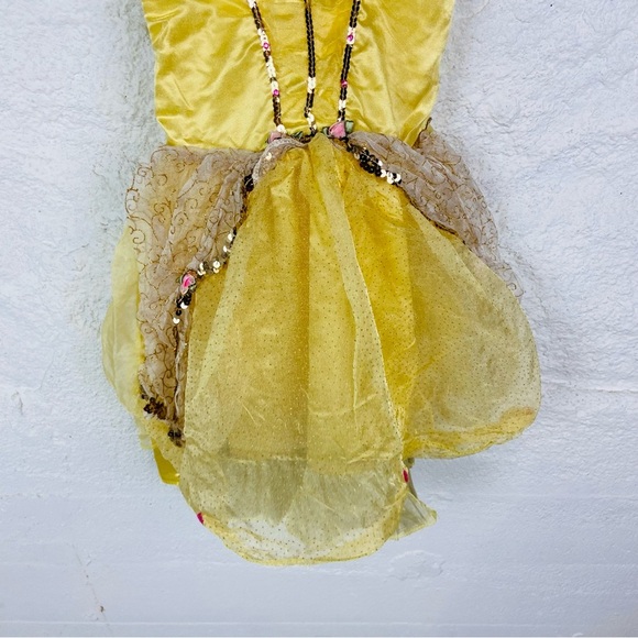 Disney beauty & the beast bell Golden Princess Dress Costume size 4-6X - Picture 5 of 11